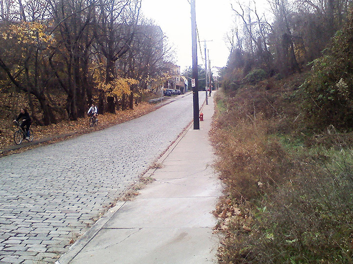 View up Joncaire Street