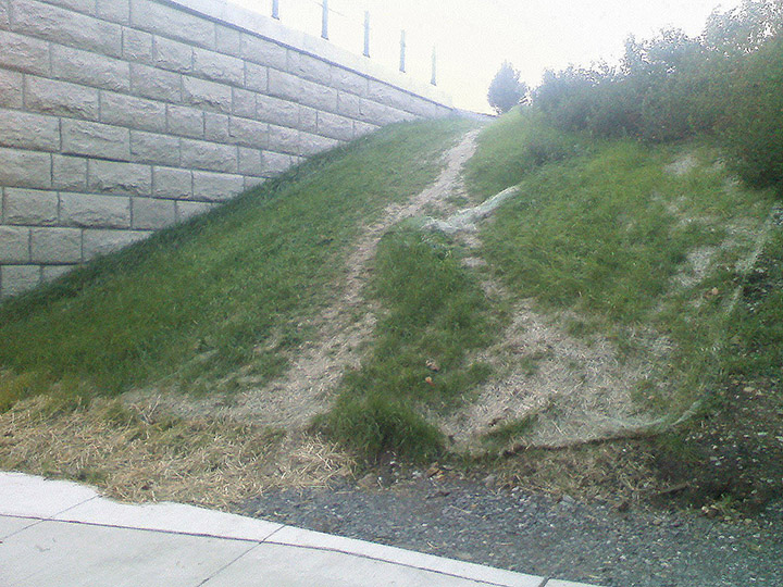 Embankment on Bates Street to Eliza Furnace Trail